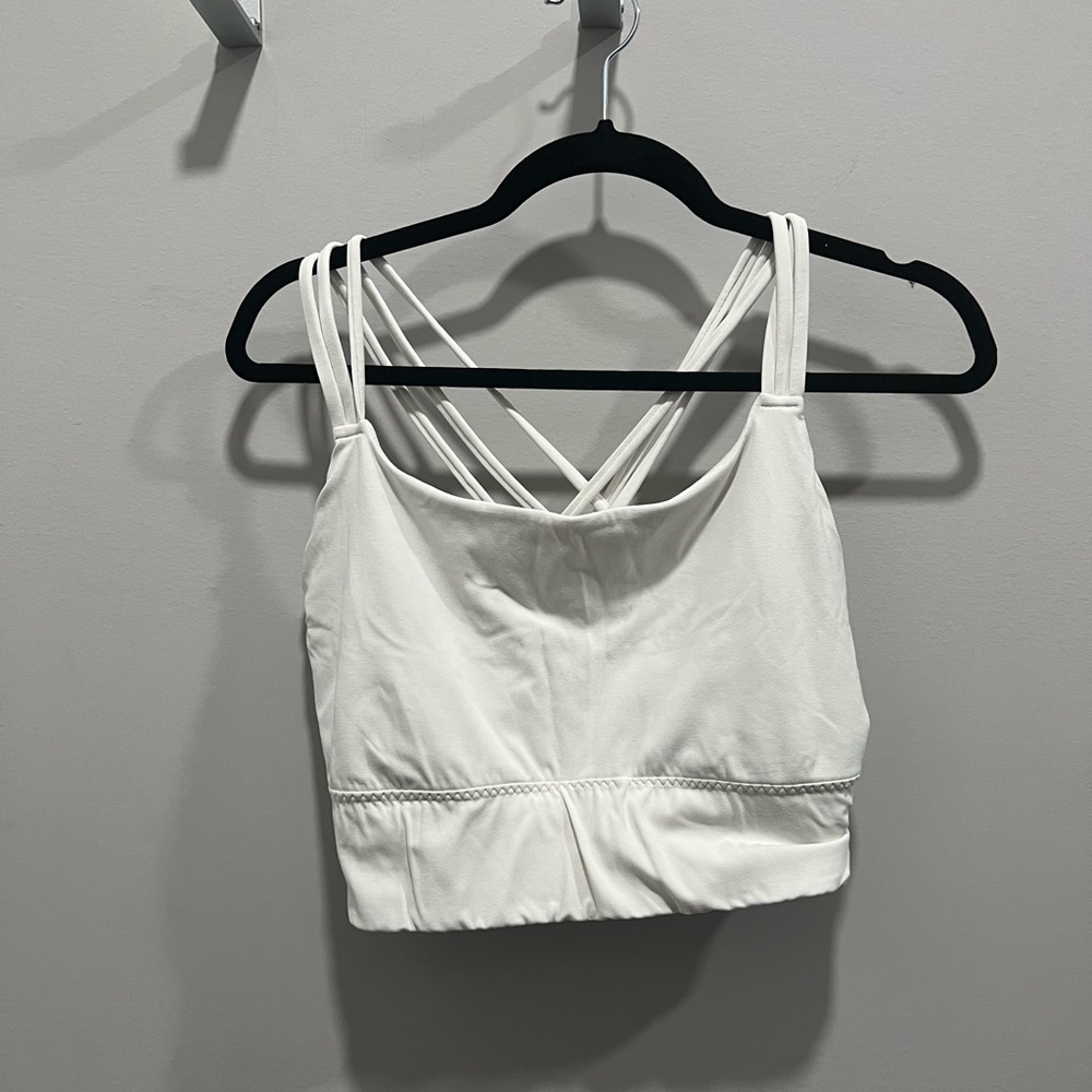 Athleta Long Line Bra Size L White